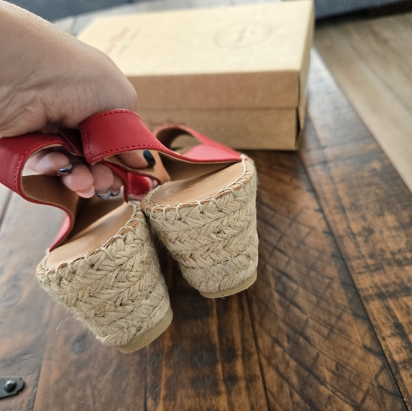 Toni Pons Bernia Women's wedge espadrilles in leather. Color: Red. Size US 8. Ne - Picture 5 of 7